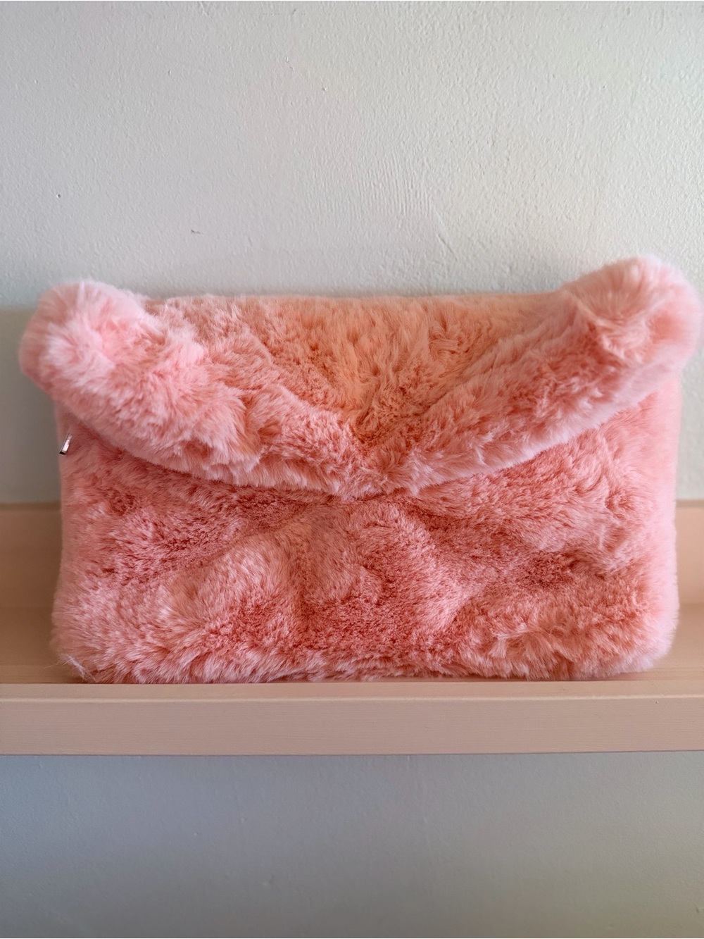 Plush Faux Fur Envelope Clutch